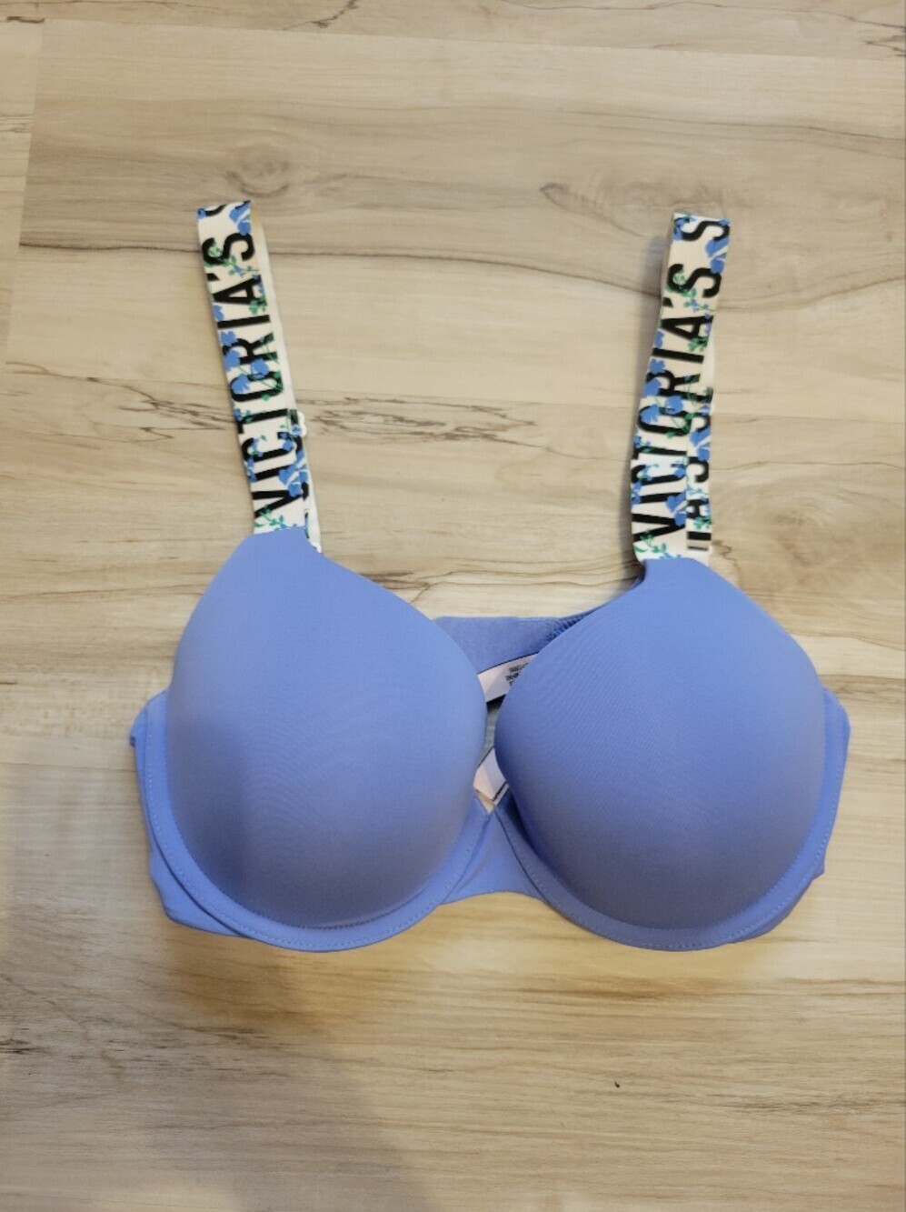 Victoria's Secret Lavender Push-Up Bra with Printed Straps